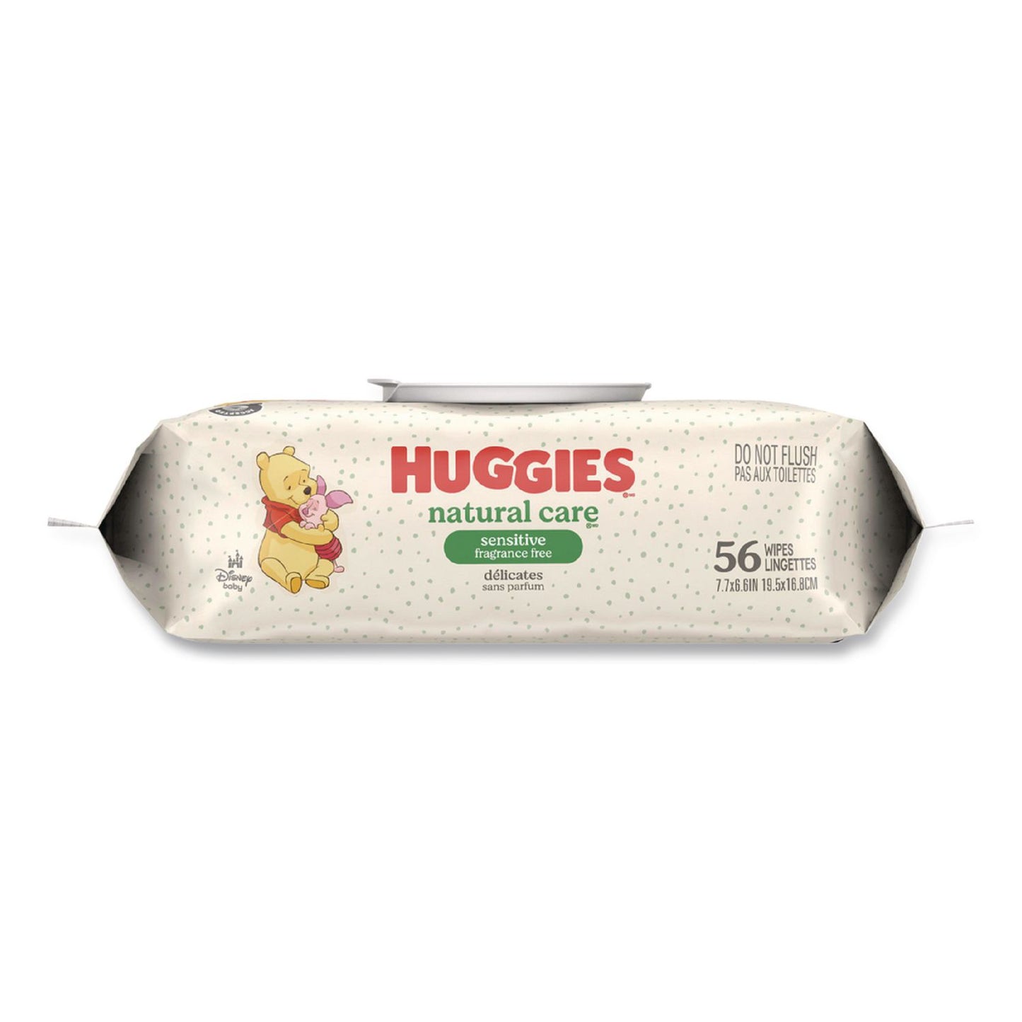 Huggies® Natural Care Sensitive Baby Wipes, 6.6 x 6.86, Unscented, White, 56 Wipes/Pack, 3 Packs/Carton (KCM41926)