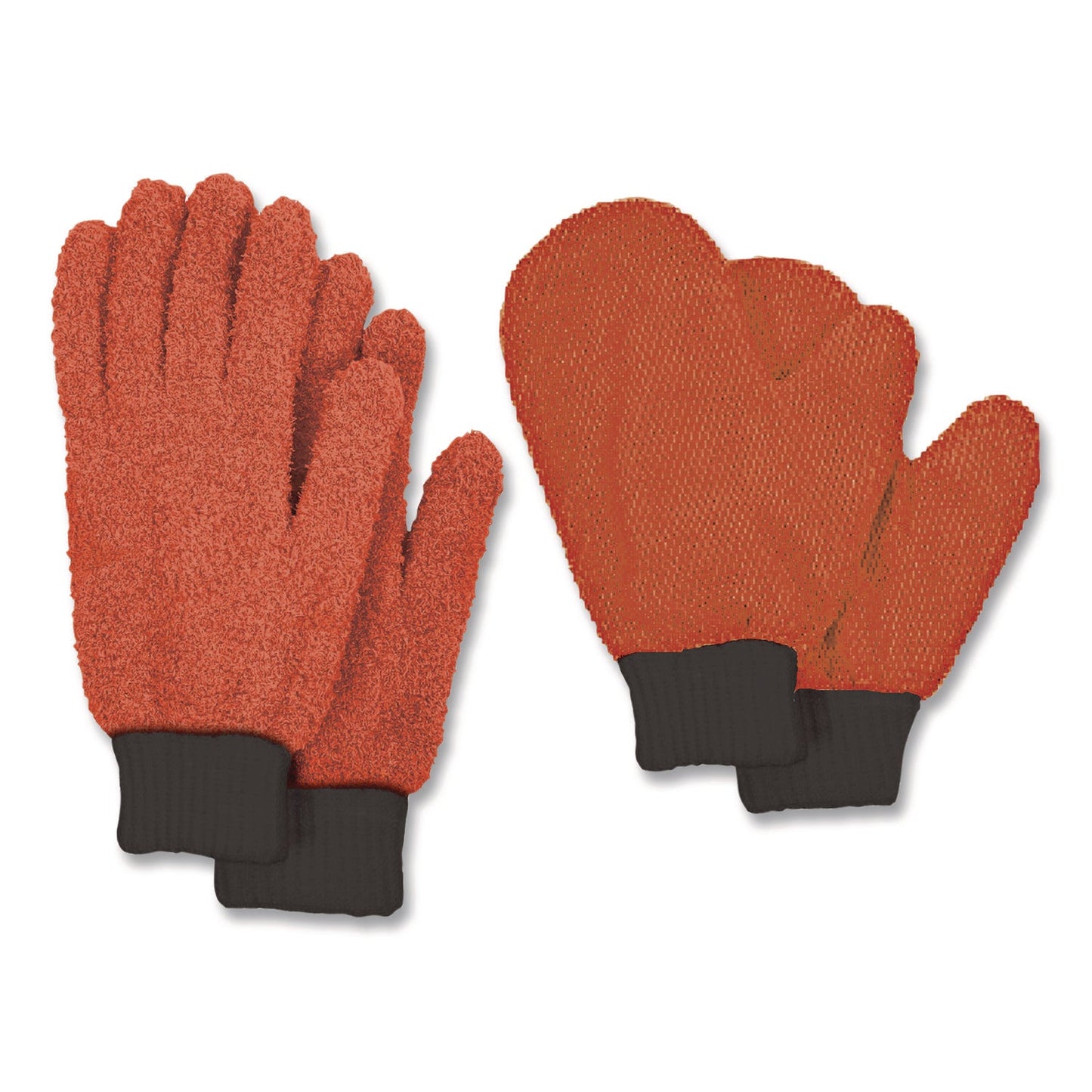 tidyups-microfiber-dusting-gloves-and-mitts-coral-with-black-cuffs-2-gloves-2-mitts-ch7tu05711_1