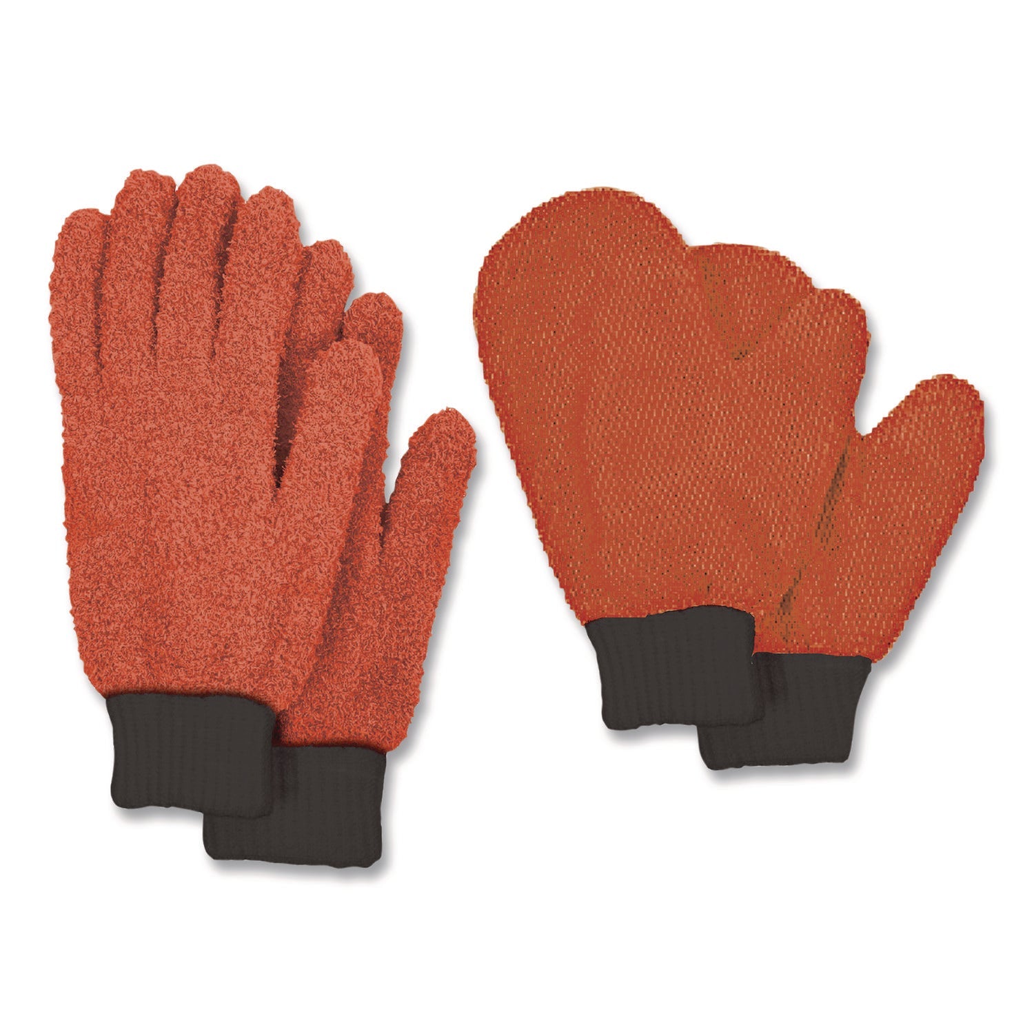 tidyups-microfiber-dusting-gloves-and-mitts-coral-with-black-cuffs-2-gloves-2-mitts-ch7tu05711_1