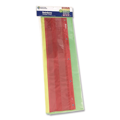 Learning Resources® Rainbow Pocket Chart, 10 Pockets, 33.5" w x 42" h, Assorted Colors (LRNLER2197)