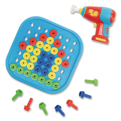 Educational Insights® Design and Drill Bolt-It Bucket, Ages 3 to 7, 53 Pieces (EII4145)