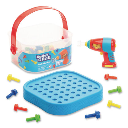 Educational Insights® Design and Drill Bolt-It Bucket, Ages 3 to 7, 53 Pieces (EII4145)