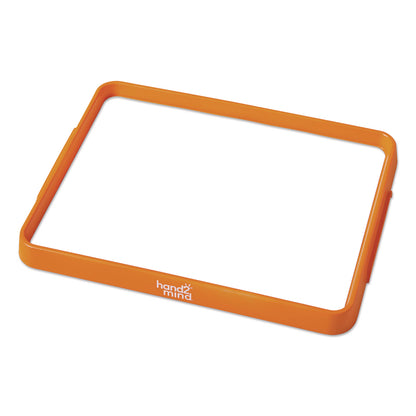 hand2mind® Magnetic Dry-Erase Trays, 13" x 9.5", White Surface, Assorted Frame Colors, 6/Set (HDM96157)