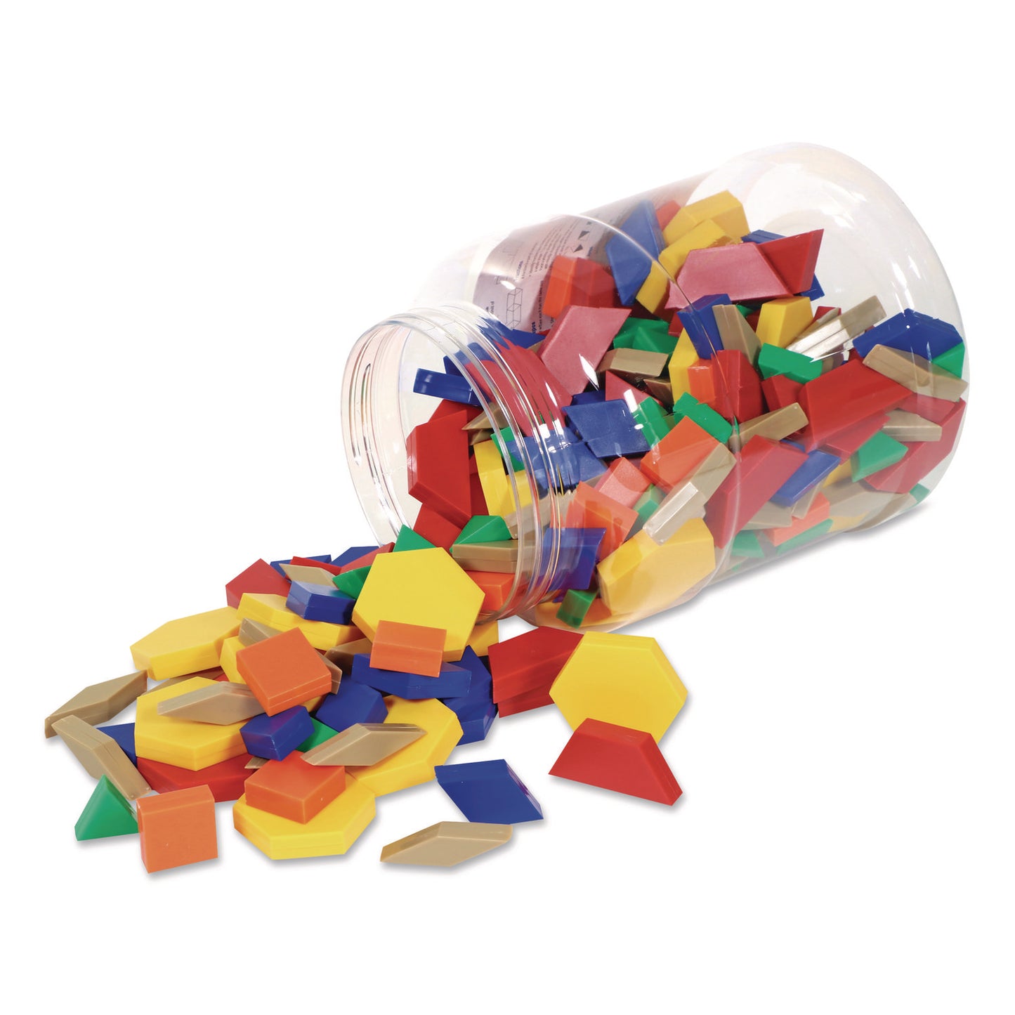 Learning Resources® Plastic Pattern Blocks, Grades Pre-K to 2, 250 Pieces (LRNLER0632)