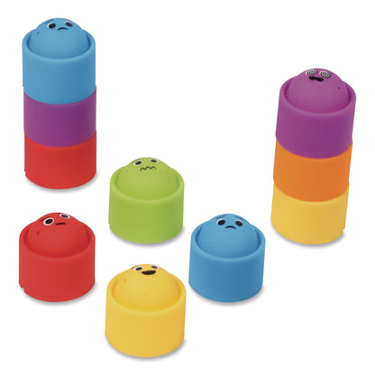 Learning Resources® Rainbow Emotion Fidget Popper Classroom Set, Ages 3 and Up, Assorted Colors, 24 Pieces (LRNLER5572)