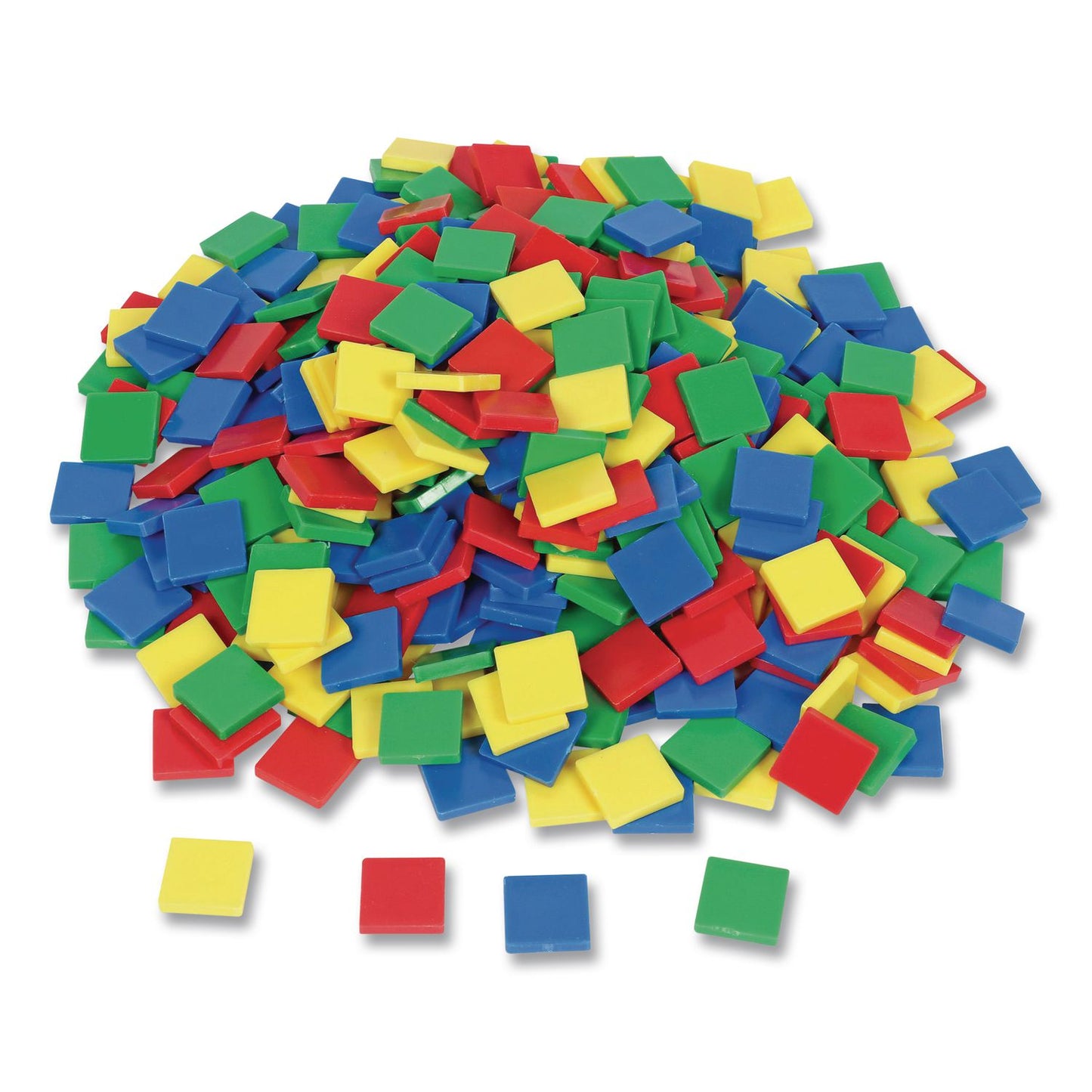 Learning Resources® Square Color Tiles, Pre-K to K, 400 Pieces (LRNLER0203)