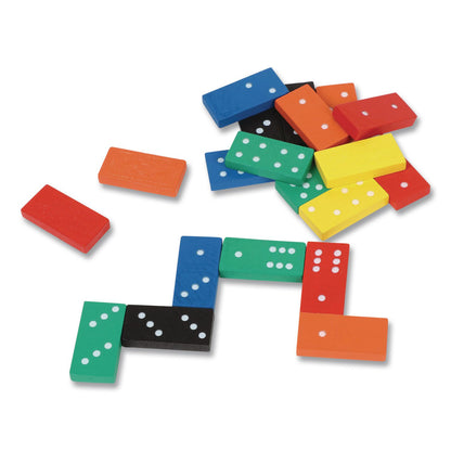 Learning Resources® Double-Six Dominoes in Bucket, 2 to 4 Players, Grades K to 4, 168 Pieces (LRNLER0287)