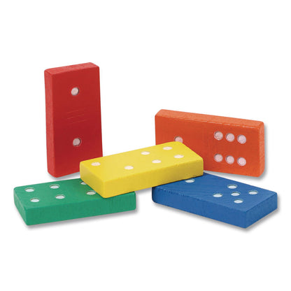 Learning Resources® Double-Six Dominoes in Bucket, 2 to 4 Players, Grades K to 4, 168 Pieces (LRNLER0287)