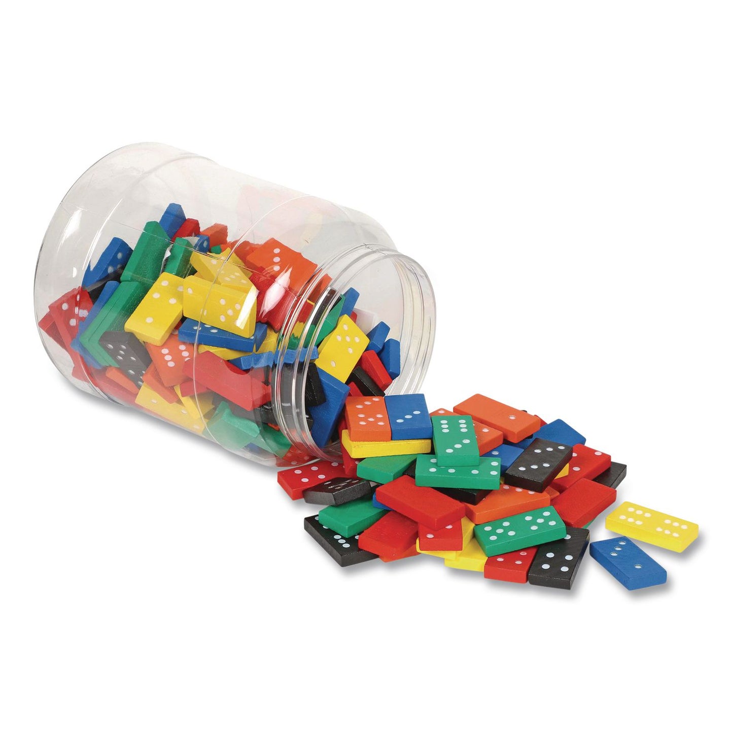 Learning Resources® Double-Six Dominoes in Bucket, 2 to 4 Players, Grades K to 4, 168 Pieces (LRNLER0287)