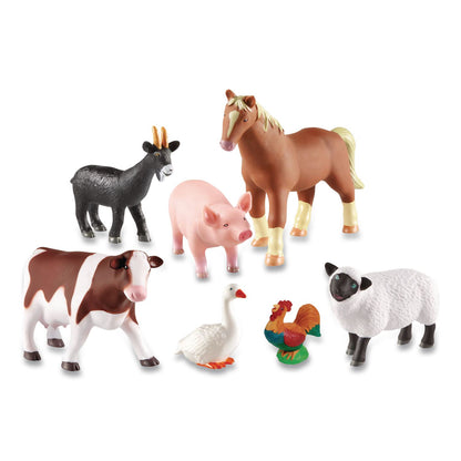 Learning Resources® Jumbo Farm Animals, Grades Pre-K to 3, 7 Pieces (LRNLER0694)
