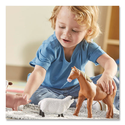 Learning Resources® Jumbo Farm Animals, Grades Pre-K to 3, 7 Pieces (LRNLER0694)