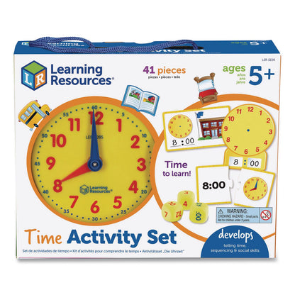 Learning Resources® Time Activity Set, 1 to 12 Players, Grades K to 1, 41 Pieces (LRNLER3220)