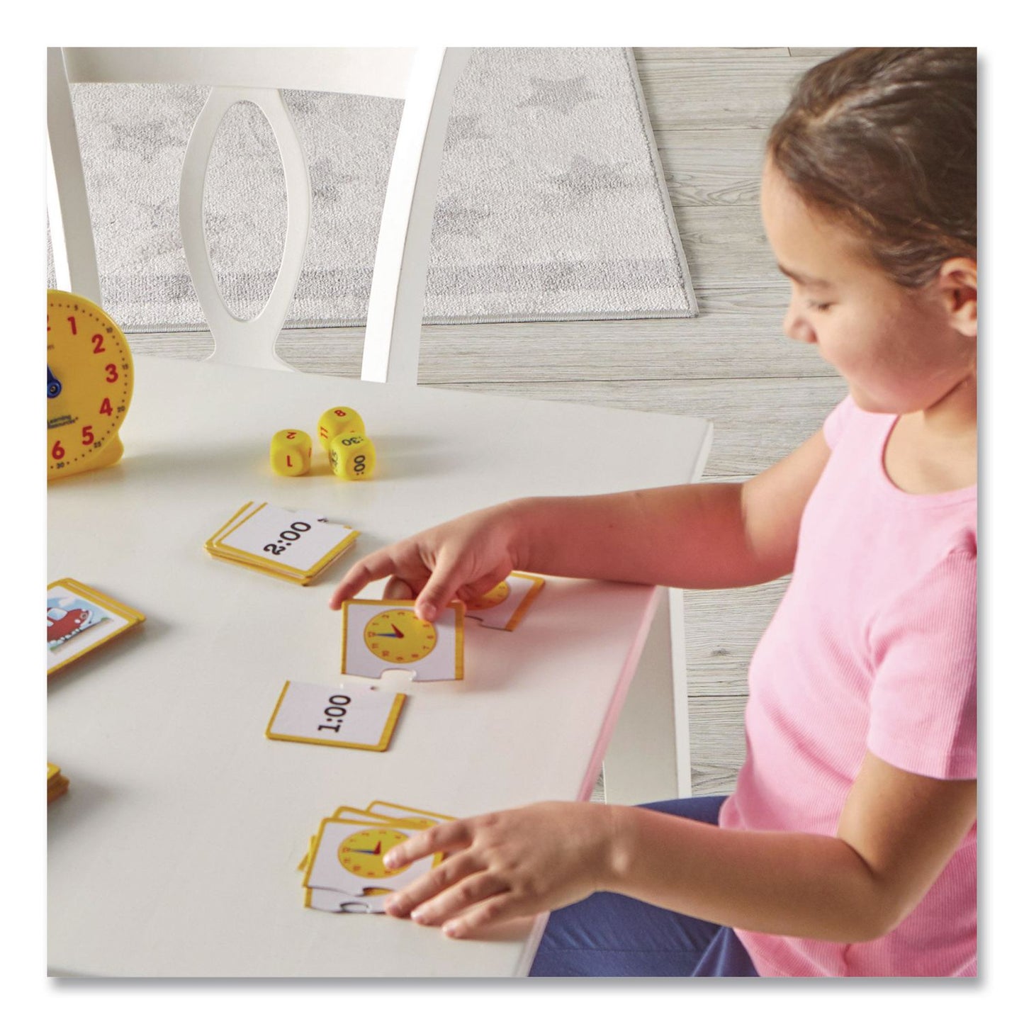 Learning Resources® Time Activity Set, 1 to 12 Players, Grades K to 1, 41 Pieces (LRNLER3220)