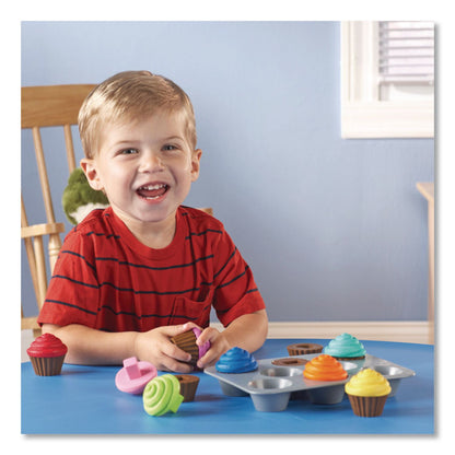 Learning Resources® Smart Snacks Shape Sorting Cupcakes, Pre-K, 17 Pieces (LRNLER7347)