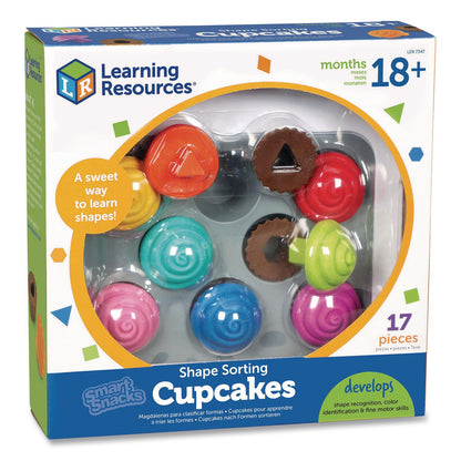 Learning Resources® Smart Snacks Shape Sorting Cupcakes, Pre-K, 17 Pieces (LRNLER7347)