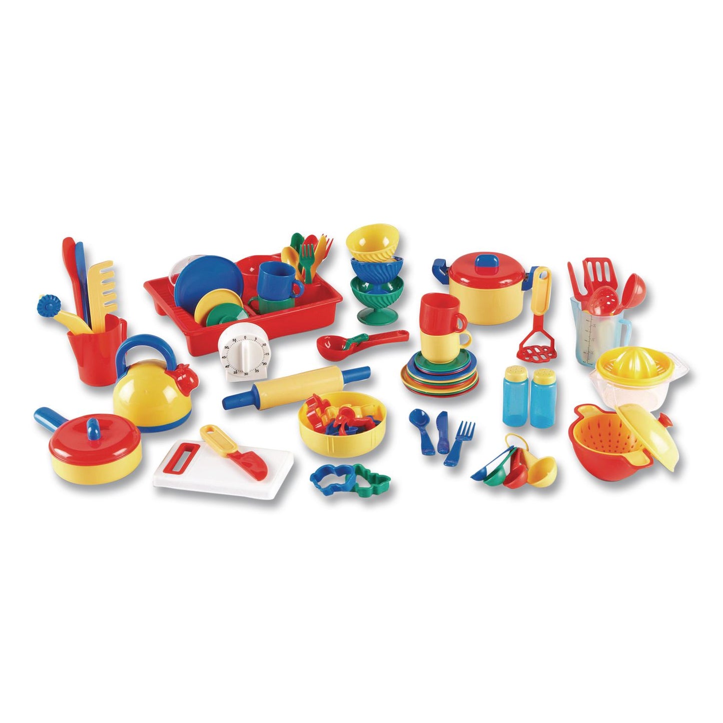 Learning Resources® Pretend and Play Kitchen Set, Ages 3 and Up, 73 Pieces (LRNLER9157)