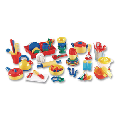 Learning Resources® Pretend and Play Kitchen Set, Ages 3 and Up, 73 Pieces (LRNLER9157)