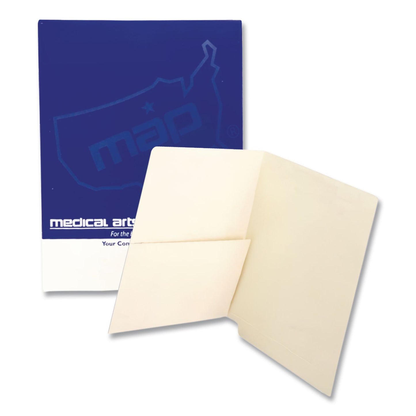 Medical Arts Press® Manila End Tab Pocket Folder, Straight Tabs, Letter Size, Manila, 50/Box (MAQ31459)