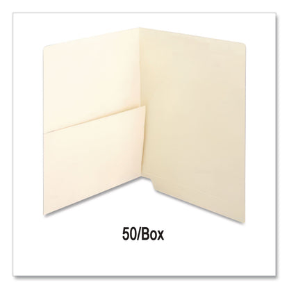 Medical Arts Press® Manila End Tab Pocket Folder, Straight Tabs, Letter Size, Manila, 50/Box (MAQ31459)