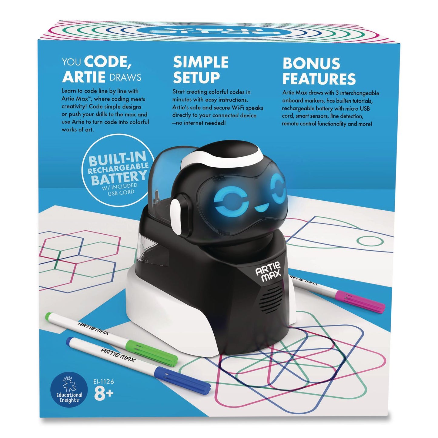 Educational Insights® Artie Max The Coding Robot, Grades 3 to 8 (EII1126)