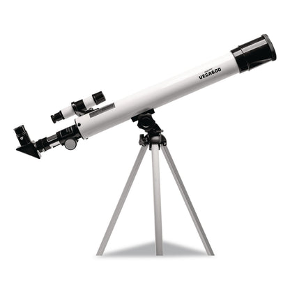 Educational Insights® GeoSafari Vega 600 Telescope, 2 Elements, 30x to 150x Magnification, 50 mm Aperture, 600 mm Focal Length, Silver (EII5248)