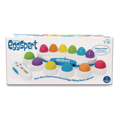 Educational Insights® Wireless Eggspert with Six Student Buttons and One Teacher Remote, Ages 6 and Up, 8 Pieces (EII7886)