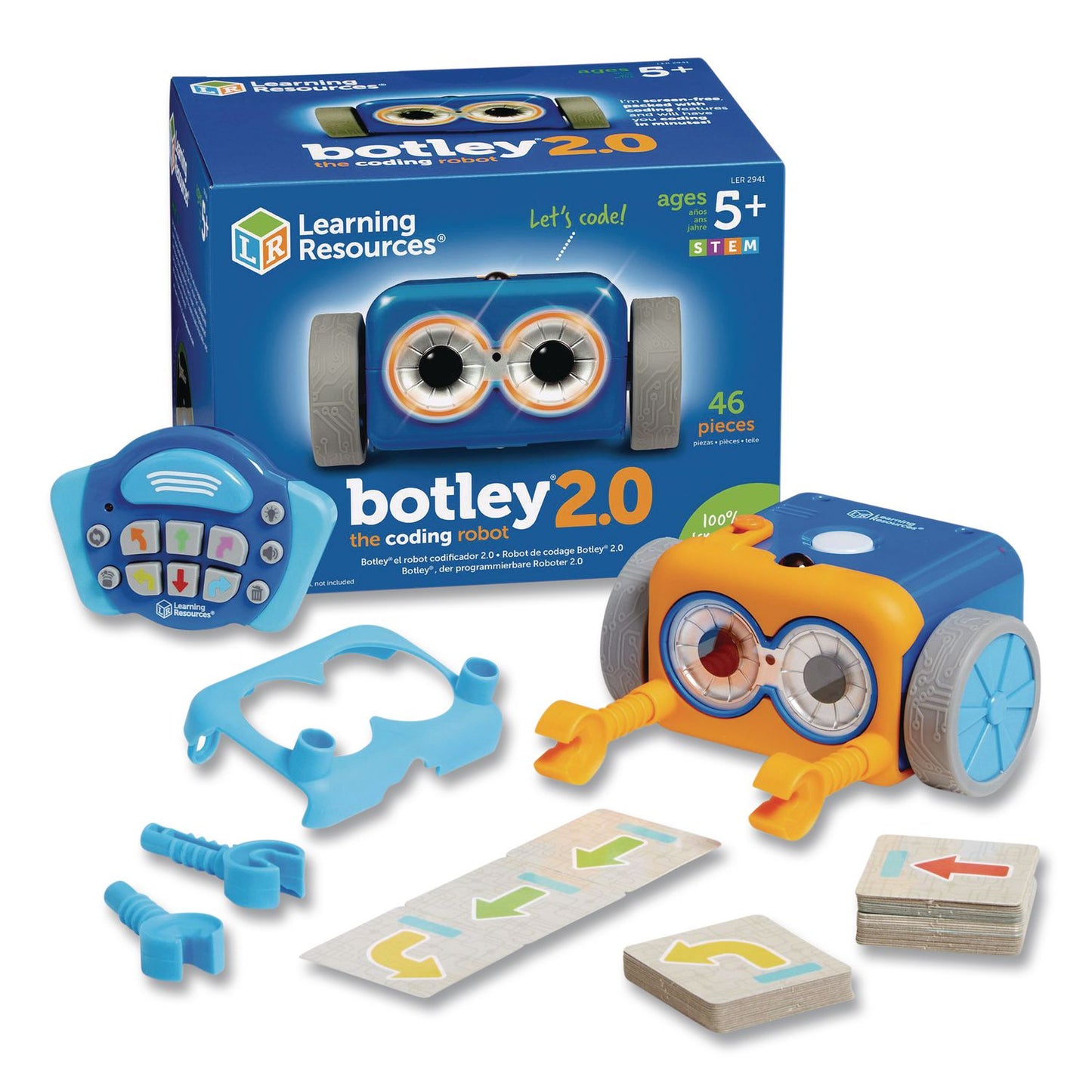 Learning Resources® Botley 2.0 The Coding Robot, Grades K to 6, 46 Pieces (LRNLER2941)