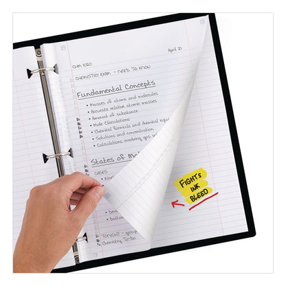 Five Star® Reinforced Filler Paper Plus Study App, 3-Hole, 8.5 x 11, College Rule, 80/Pack (MEA170102)