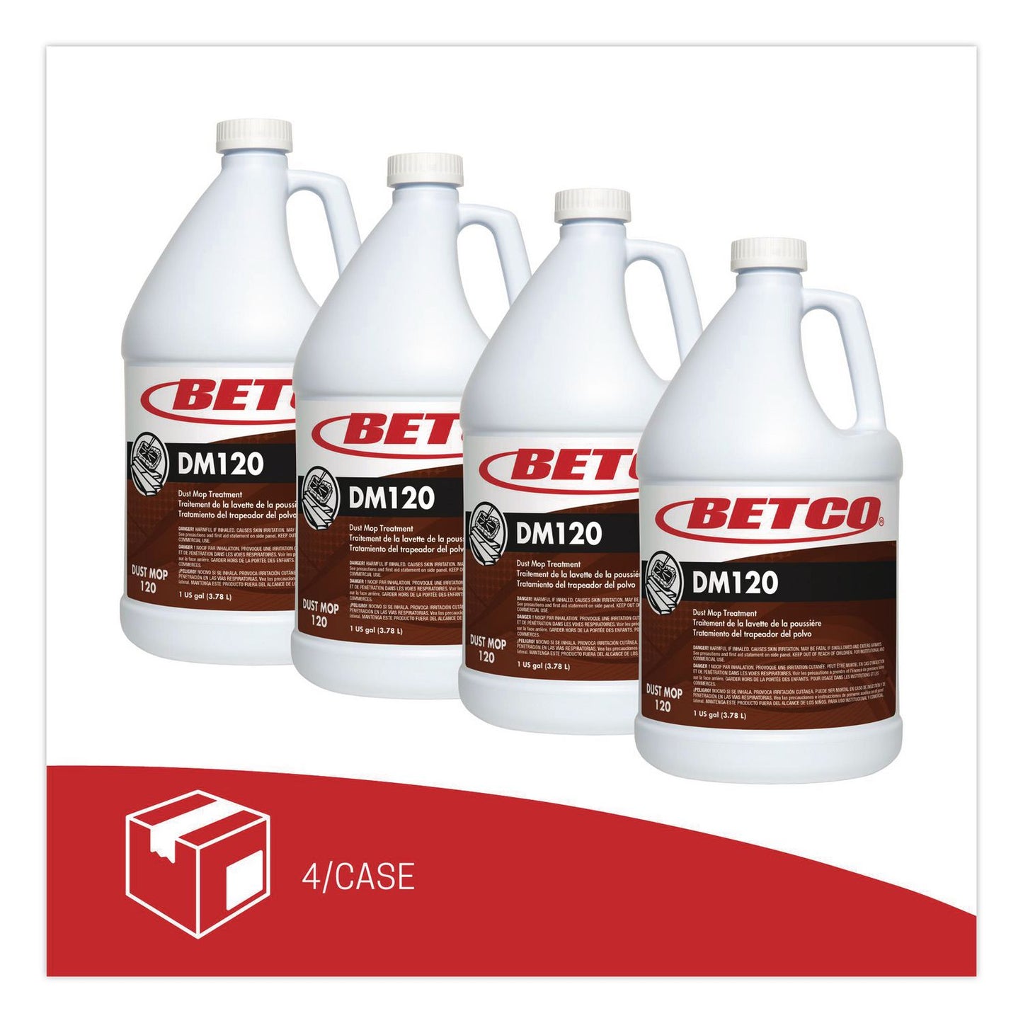 Betco® DM120 Mop Treatment, Banana Scent, 1 gal Bottle, 4/Carton (BET1200400)