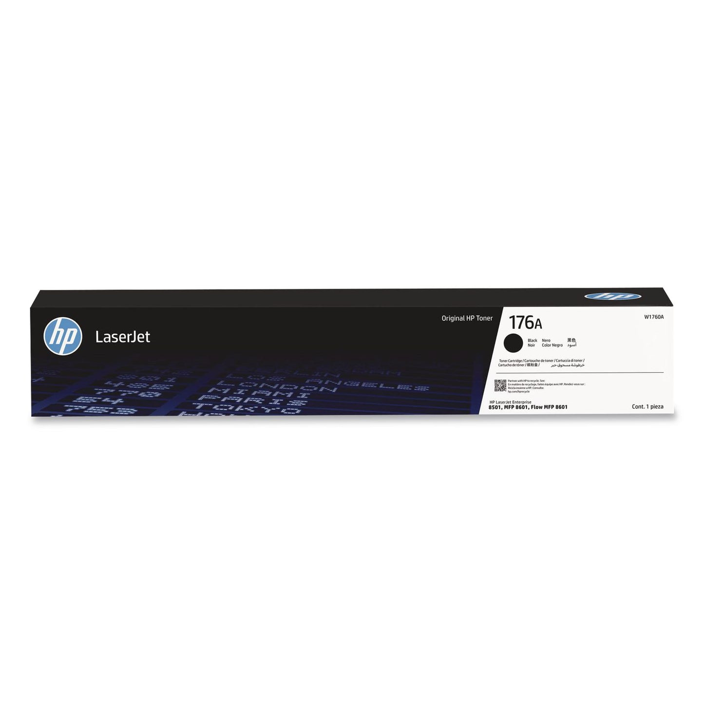 HP HP 176A (W1760A) Black Original LaserJet Toner Cartridge (HEWW1760A)
