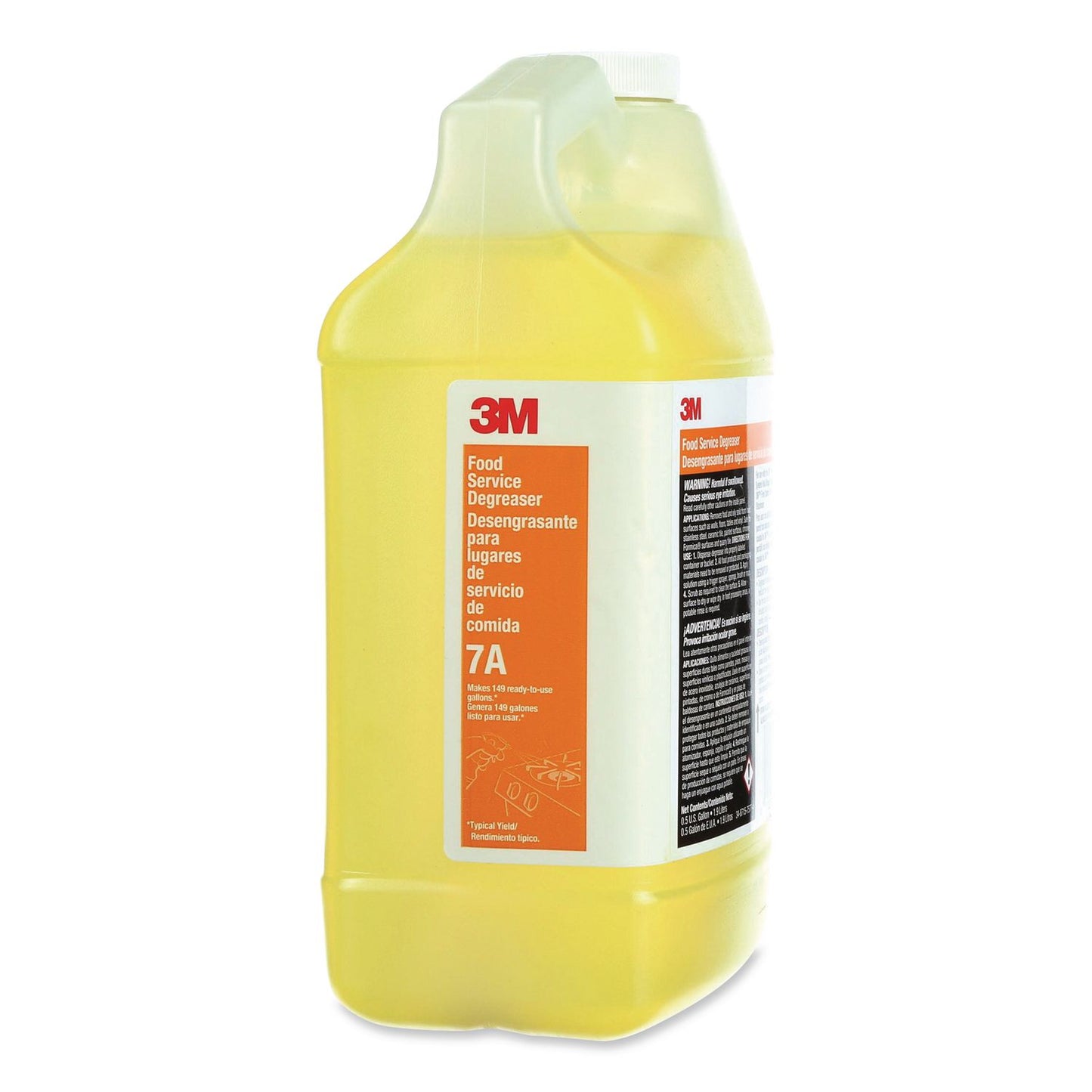 3M™ Food Service Degreaser Concentrate 7A, 0.5 gal Bottle, 4/Carton (MMM7A)