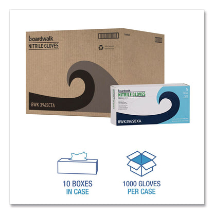 Boardwalk® 396 Series Disposable General-Purpose Nitrile Gloves, Powder-Free, X-Small, 4.4 mil Thick, 9.5" Long, Black, 100/Box,10 BX/CT (BWK396XSCTA)