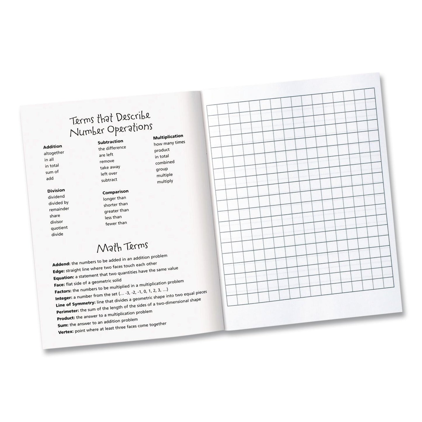 Learning Resources® Math Journal, Graph Ruled/College Ruled, Green Cover, (64) 9 x 7 Sheets, 10 Journals (LRNLER3468)