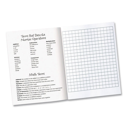 Learning Resources® Math Journal, Graph Ruled/College Ruled, Green Cover, (64) 9 x 7 Sheets, 10 Journals (LRNLER3468)