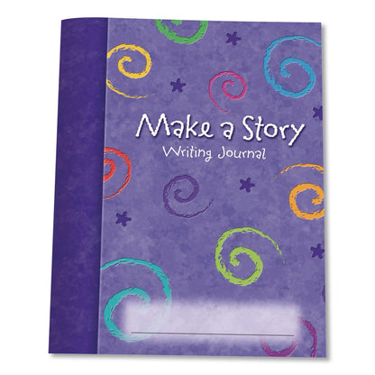 Learning Resources® Make-a-Story Journal, Manuscript Format, Blue Cover, (32) 9 x 7 Sheets, 10 Journals (LRNLER3469)
