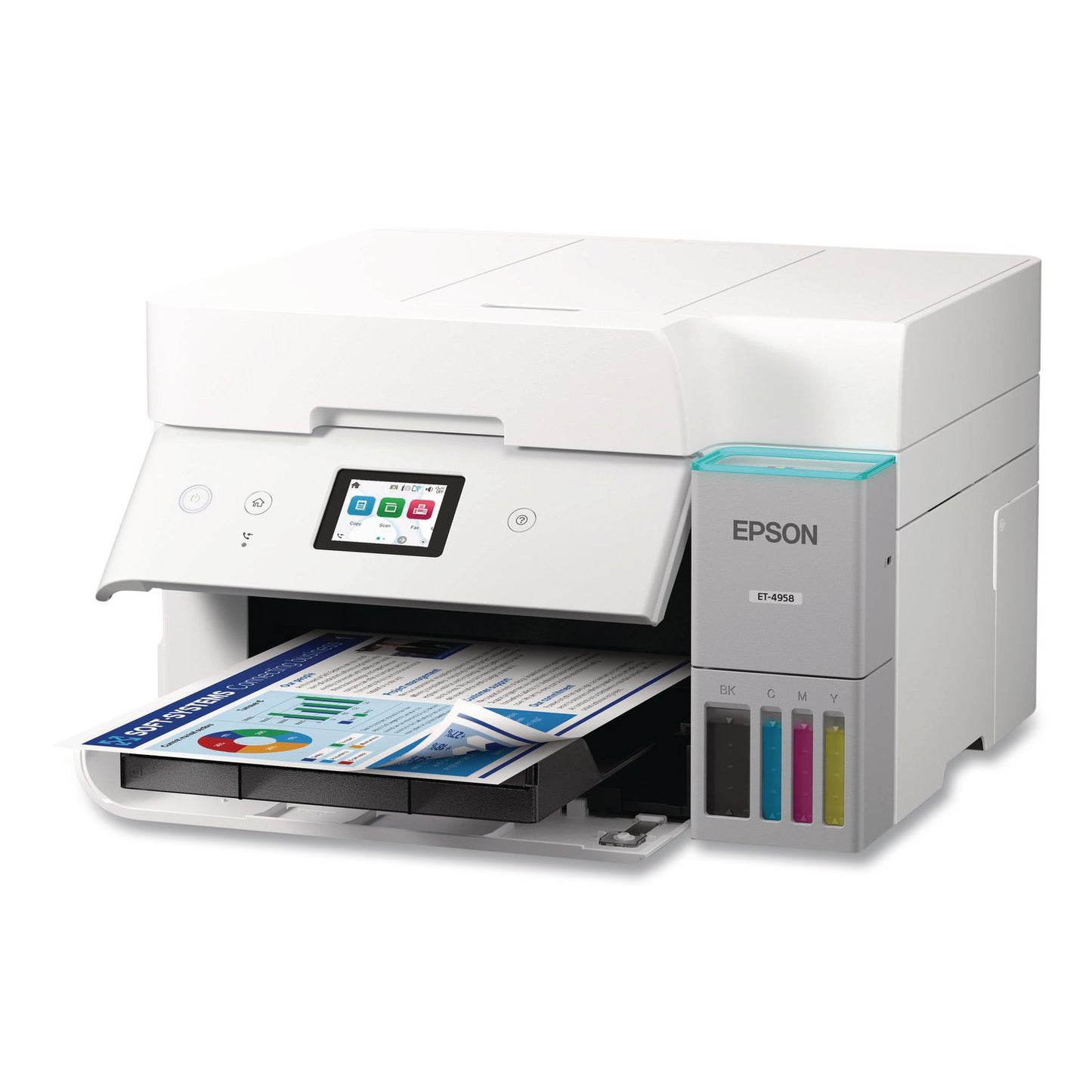 Epson® EcoTank ET-4958 Wireless AIO Color Supertank Printer, Copy/Fax/Print/Scan (EPSC11CL40203)