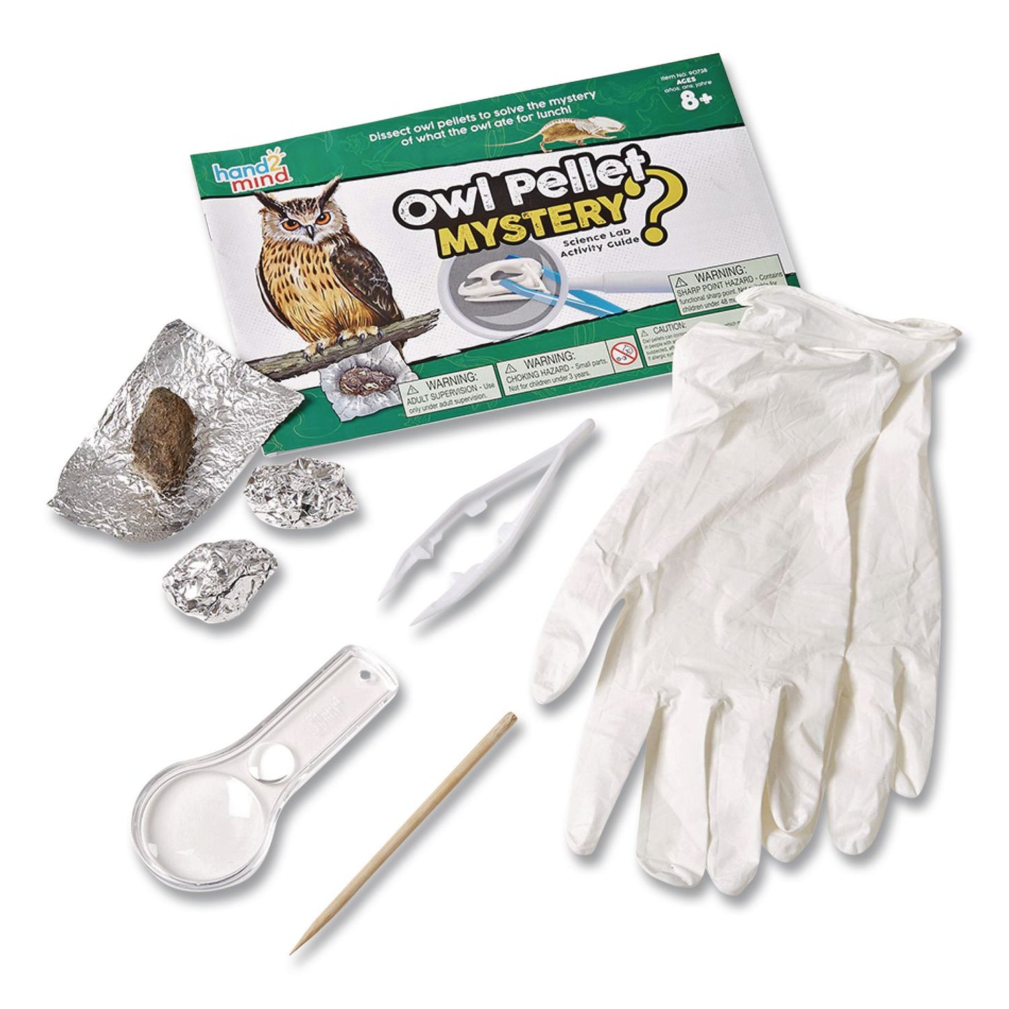 hand2mind® Owl Pellet Mystery Science Lab Kit, Grades 3 to 8 (HDM90738)