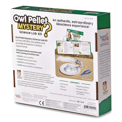 hand2mind® Owl Pellet Mystery Science Lab Kit, Grades 3 to 8 (HDM90738)