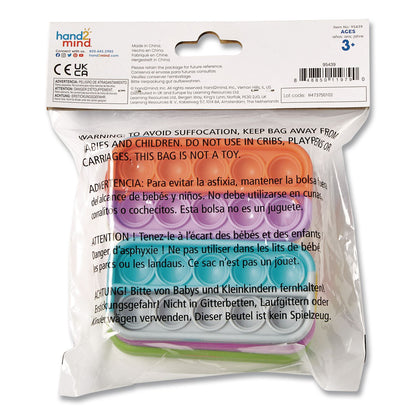hand2mind® Ten-Frame Sensory Bubble Poppers, Pre-K to K, 6 Pieces (HDM95439)