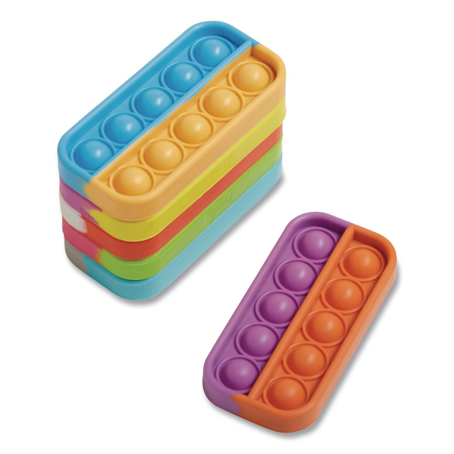 hand2mind® Ten-Frame Sensory Bubble Poppers, Pre-K to K, 6 Pieces (HDM95439)