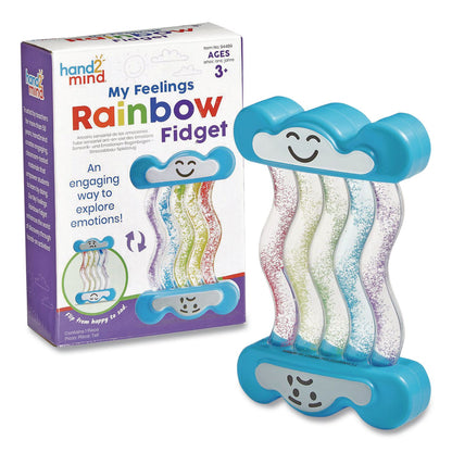 hand2mind® My Feelings Rainbow Fidget Tube, Ages 3 and Up, Blue (HDM94489)