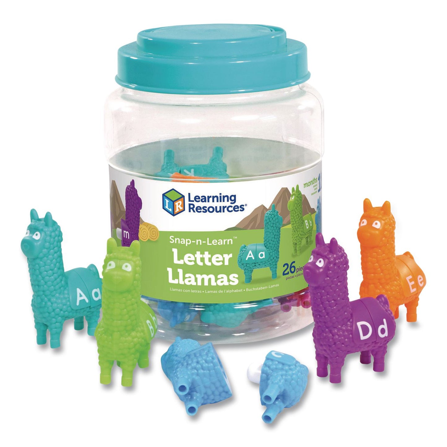 Learning Resources® Snap-n-Learn Letter Llamas, Pre-K, 26 Pieces (LRNLER6713)
