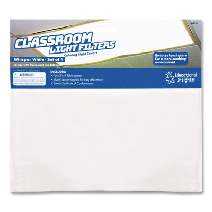 Educational Insights® Florescent Light Filter Covers, Square, 2 ft x 4 ft, Whisper White, 4 Panels (EII1231)