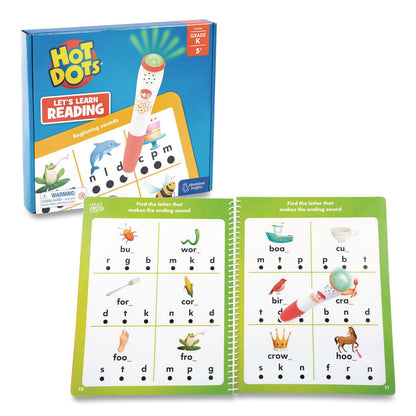 Educational Insights® Hot Dots Let's Learn Kindergarten Reading, Grade K, 50 Pages (EII2446)
