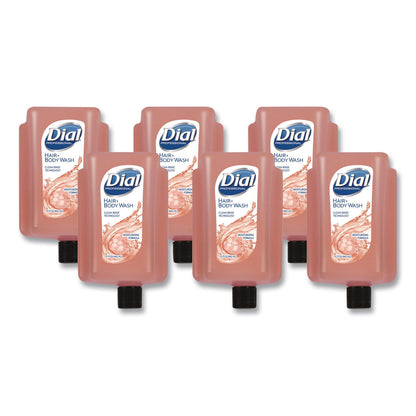 Dial® Professional Hair + Body Wash Refill for Versa Dispenser, Neutral Scent, 15 oz, 6/Carton (DIA16304CT)