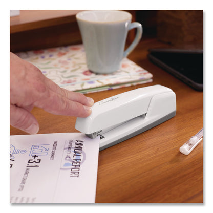 Swingline® 747 Business Full Strip Desk Stapler, 30 Sheet Capacity, Arctic White (SWI74738)