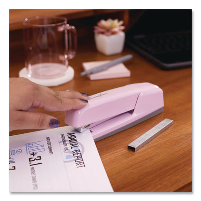 Swingline® 747 Business Full Strip Desk Stapler, 30 Sheet Capacity, Blush Pink (SWI74740)