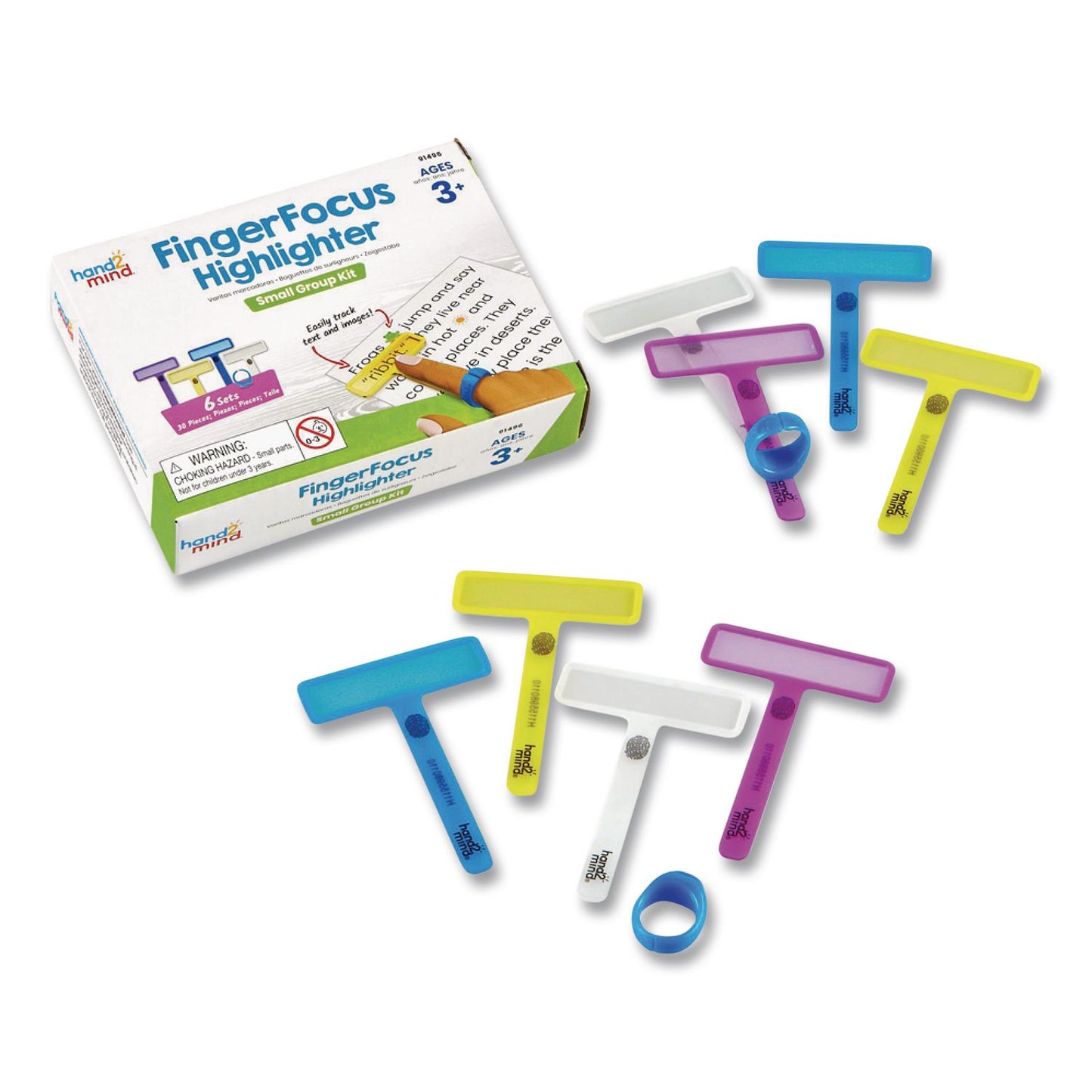 hand2mind® FingerFocus Highlighter, Grades Pre-K to 5, 30 Pieces (HDM91496)