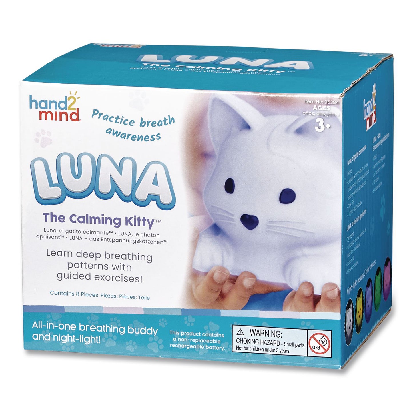 hand2mind® Luna the Calming Kitty, Ages 3 and Up, White (HDM95384)