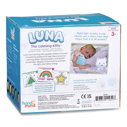 hand2mind® Luna the Calming Kitty, Ages 3 and Up, White (HDM95384)